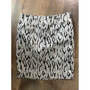 Apt. 9 Snake‎ Print Pencil Skirt Stretch Career Wear Gray Black Size 8
